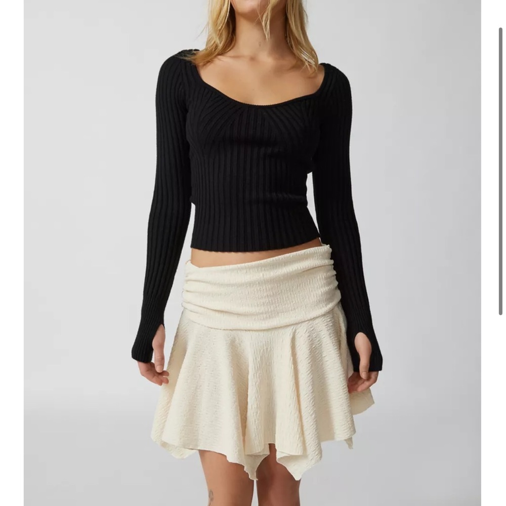 MOTEL CORDEILA DROP WAIST MINI SKIRT
